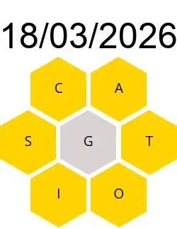 Soluciones Palabreto 18/03/2026
