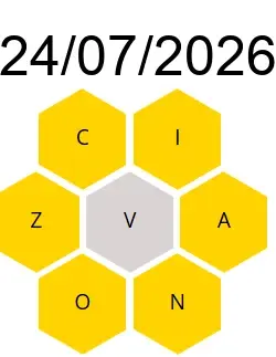 Soluciones Palabreto 24/07/2026