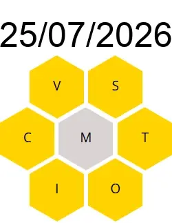 Soluciones Palabreto 25/07/2026